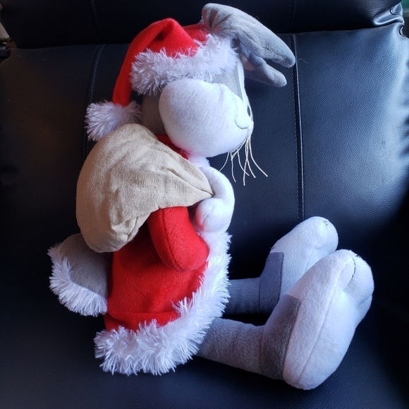 Warner Bros Looney Tunes Bugs Bunny Santa Claus Plush Stuffed Animal Christmas - Picture 3 of 10